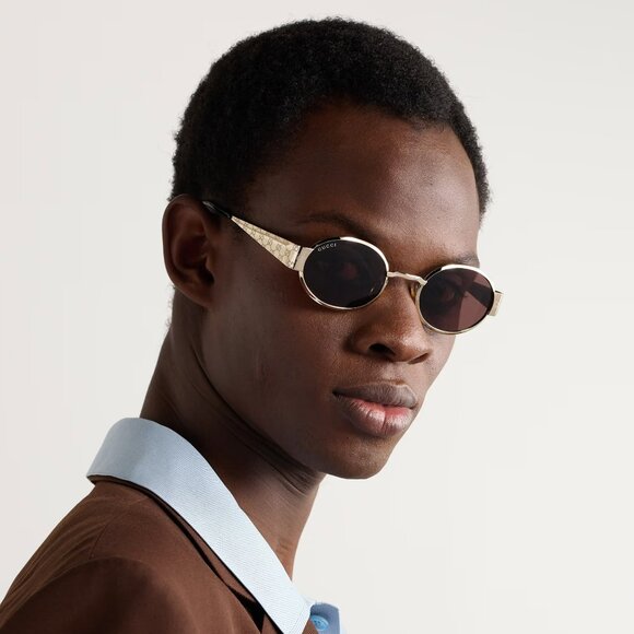 Gucci Women Sunglasses Gold Brown Round GG1854S 005 NEW AUTHENTIC - Picture 13 of 13